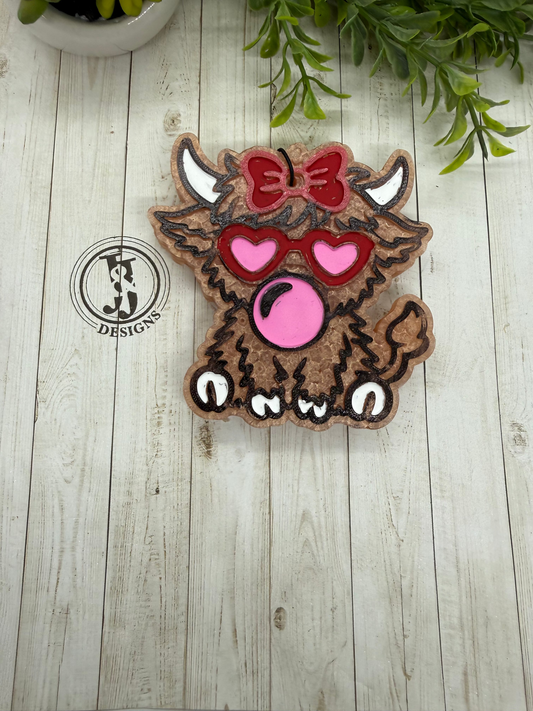 Bubble gum cow